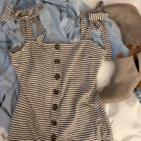 Vici Dresses & Skirts - SADIE & SAGE Striped Button Dress